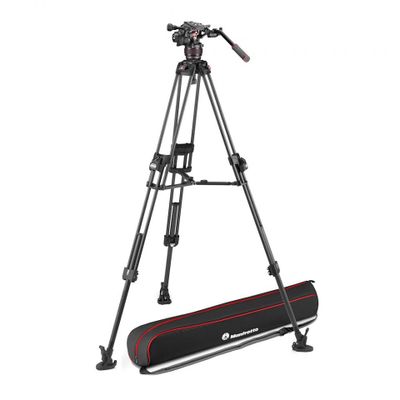 Manfrotto MVK608TWINFC Carbon Fast Twin Leg MS tripod + Nitrotech 608 Video Head