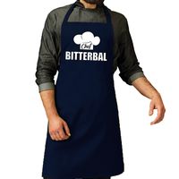 Chef bitterbal schort / keukenschort navy heren   - - thumbnail