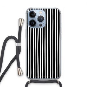 Stripes: iPhone 13 Pro Transparant Hoesje met koord