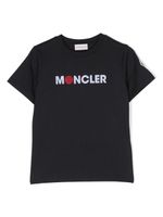 Moncler Enfant t-shirt en coton à logo floqué - Bleu - thumbnail