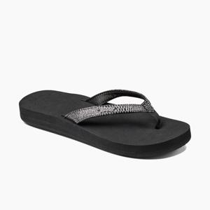 REEF Star Cushion Sassy Slipper Dames Black/Silver 9