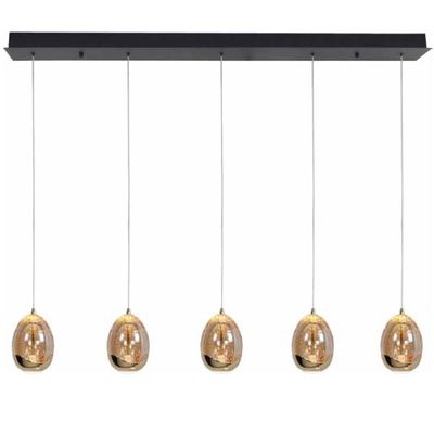 Hanglamp Egg goud 5 lichts