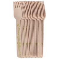 Esschert Design Vorken - hout - 20x - kruidenopdruk - 16 cm - BBQ/Verjaardag/Camping/Party Esschert Design Vorken - hout - 20x - kruidenopdruk - 16 cm - BBQ/Verjaardag/Camping/Party