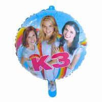 K3 Party Folieballon 46cm - thumbnail