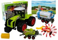 Viking Choice  Speelgoed tractor landbouw set - met gierwaren en maaier - thumbnail