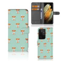 Samsung Galaxy S21 Ultra | Telefoonhoesje | Met pasjeshouder | Pups