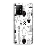 Cactusmotief: Oppo A94 5G Transparant Hoesje