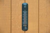 Muurthermometer metaal antraciet 30x6,5x1 cm - Nature
