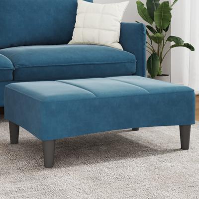 Voetenbank 77x55x31 cm fluweel blauw