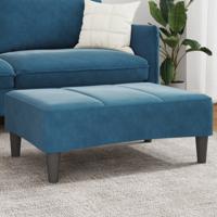 Voetenbank 77x55x31 cm fluweel blauw
