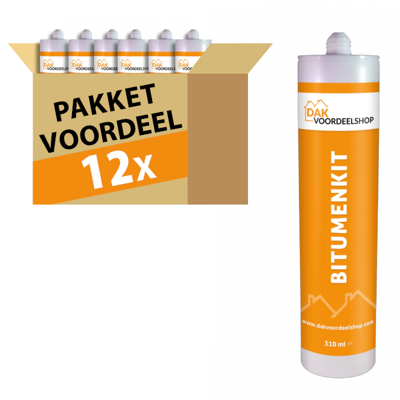 12 stuks Bitumenkit 310 ml - pakketvoordeel 12 stuks Bitumenkit 310 ml - pakketvoordeel
