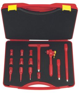 Friedrich 14-Delige Doppenset Metrisch met Omschakelratel 3/8'' 1000V
