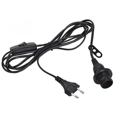 Kerststerren verlichting lichtkabels zwart E14 fitting 3 meter
