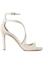 Jimmy Choo sandales Azia 95 mm à ornements - Blanc