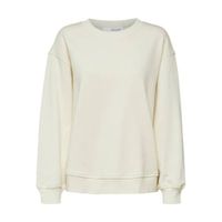 SELECTED FEMME gemêleerde sweater SLFSTASIE van biologisch katoen ecru - thumbnail