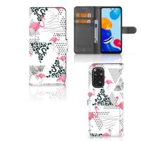 Xiaomi Redmi Note 11/11S | Telefoonhoesje | Met pasjeshouder | Flamingo Triangle