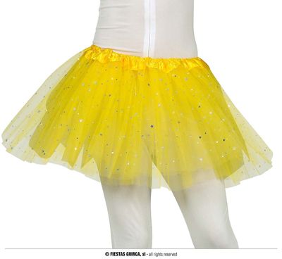 Tutu Geel Met Zilveren Sterren Kind