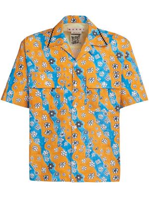 Marni chemise à fleurs - Orange