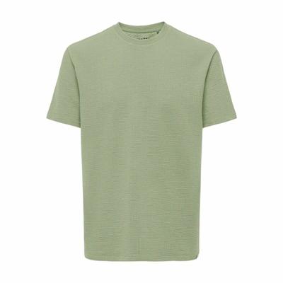 Heren-T-Shirt met Korte Mouwen Only & Sons Onskian Life Reg Seersucker Ss - Maat: L