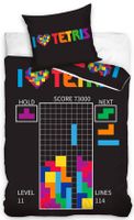 Tetris dekbedovertrek zwart 140 x 200 cm - 70 x 90 cm - thumbnail