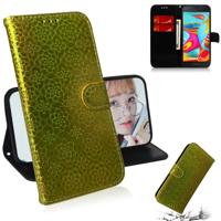 Voor Galaxy a2 core effen kleur kleurrijke magnetische Buckle horizontale Flip PU lederen draagtas met houder & kaartsleuven & portemonnee & Lanyard (