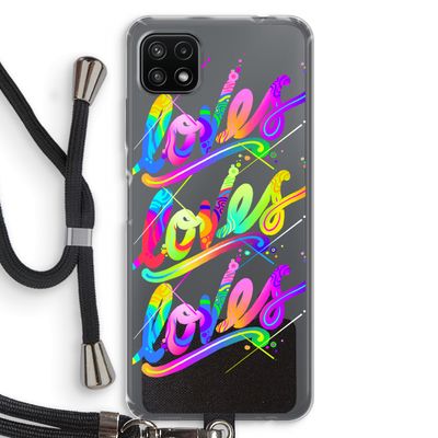 Loves: Samsung Galaxy A22 5G Transparant Hoesje met koord