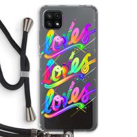Loves: Samsung Galaxy A22 5G Transparant Hoesje met koord