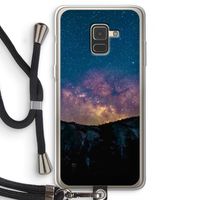 Travel to space: Samsung Galaxy A8 (2018) Transparant Hoesje met koord