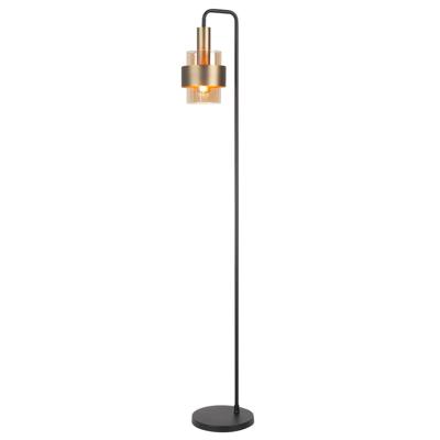 Highlight VloerlampMarrone zwart met koper brons - V4783.01