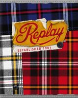 Replay Schrift A5 Lijn Check Rood - thumbnail