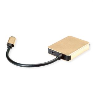 ROLINE 12.02.1120 laptop dock & poortreplicator Bedraad USB 3.2 Gen 1 (3.1 Gen 1) Type-C Goud