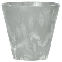 Kunststof bloempot/plantenpot betonlook 25 cm licht grijs - Plantenpotten - thumbnail