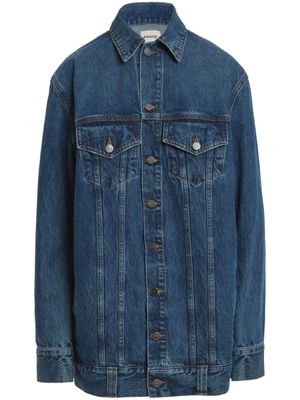 KHAITE veste en jean Ross à épaules tombantes - Bleu