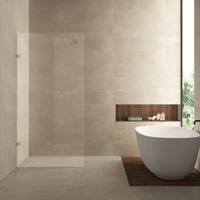 Wiesbaden Less Inloopdouche 60x200 cm - Nano Helder Glas - Geborsteld Messing