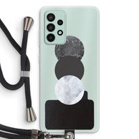 Marmeren cirkels: Samsung Galaxy A52s 5G Transparant Hoesje met koord