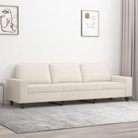 Driezitsbank 210 cm microvezelstof beige