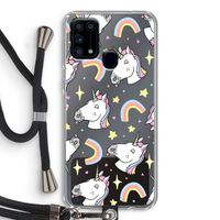 Rainbow Unicorn: Samsung Galaxy M31 Transparant Hoesje met koord
