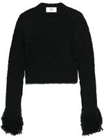 AMI Paris pull crop à franges - Noir AMI Paris pull crop à franges - Noir