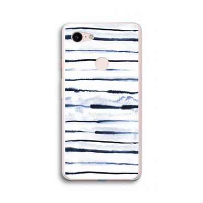Ink Stripes: Google Pixel 3 XL Transparant Hoesje