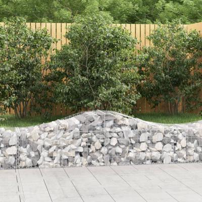 Schanskorven 15 st gewelfd 200x50x40/60 cm gegalvaniseerd ijzer