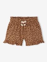 Meisjesshort met ruches beige