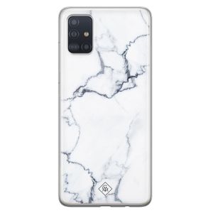 Samsung Galaxy A71 siliconen hoesje - Marmer grijs