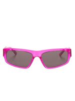 Balenciaga Eyewear lunettes de soleil rectangulaires à logo - Rose