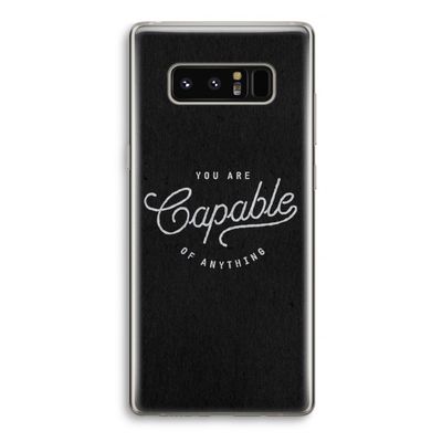 Capable: Samsung Galaxy Note 8 Transparant Hoesje