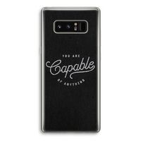 Capable: Samsung Galaxy Note 8 Transparant Hoesje
