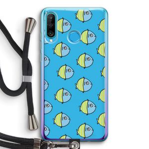 Visjes: Huawei P30 Lite Transparant Hoesje met koord