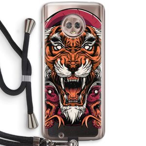 Tiger and Rattlesnakes: Motorola Moto G6 Transparant Hoesje met koord