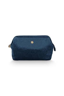 Pip Studio Pip Studio Cosmetic Purse Extra Large Velvet Quiltey Days Blue 30x20.7x