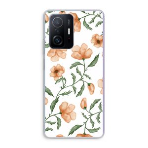 Peachy flowers: Xiaomi 11T Pro Transparant Hoesje