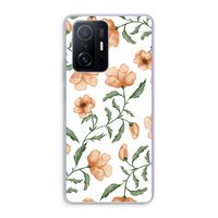Peachy flowers: Xiaomi 11T Pro Transparant Hoesje